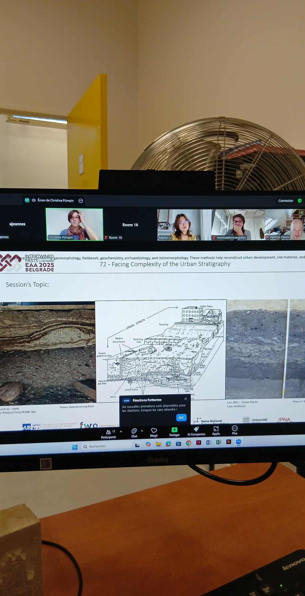 Monitor showing the EAA 2025 live session interface